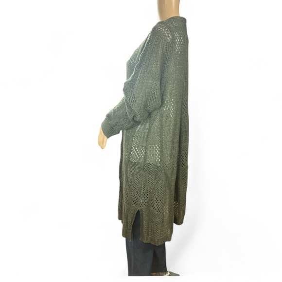 EST.1946 (Cato) Olive Green Women's Long Knit Cardigan size 22/24 - Picture 2 of 6